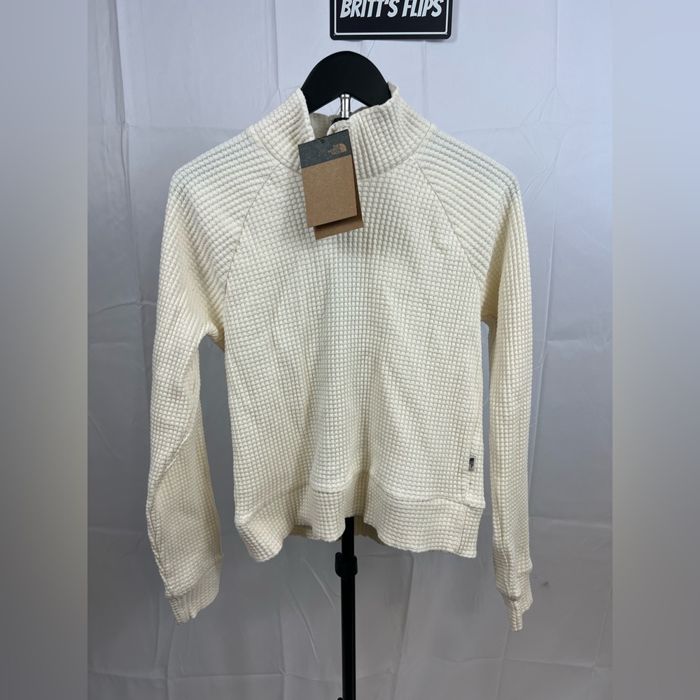 NWT North Face Women’s Long Sleeve Mock Neck Chabot Thermal Knit Sweater Size XS